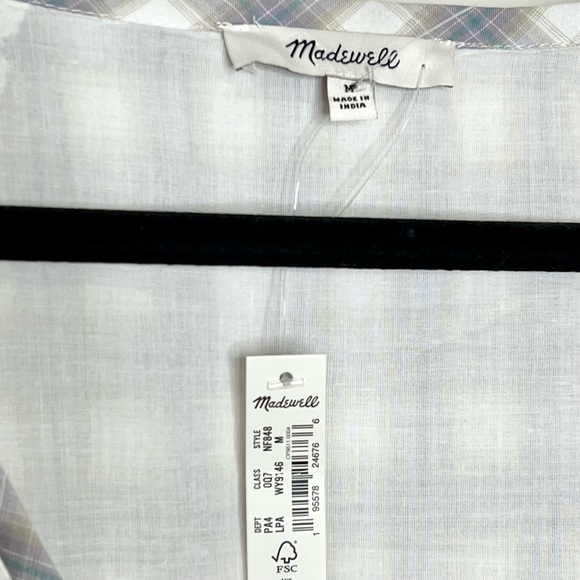 Madewell Marianna Puff-Sleeve Midi Dress in Plaid - Picture 7 of 9